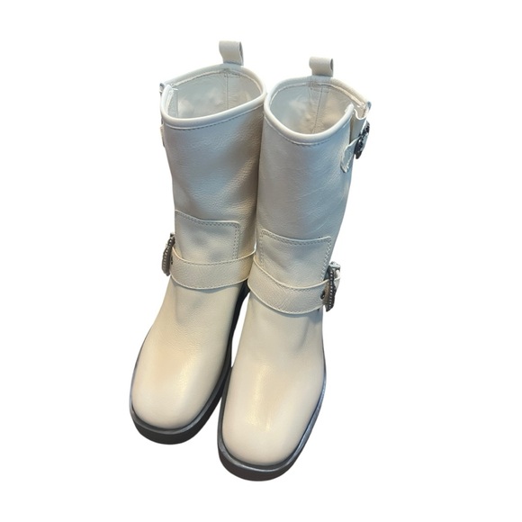 ANTHROPOLOGIE LARROUDE’ Hardy Boots in Ivory Size 8 - Picture 7 of 10